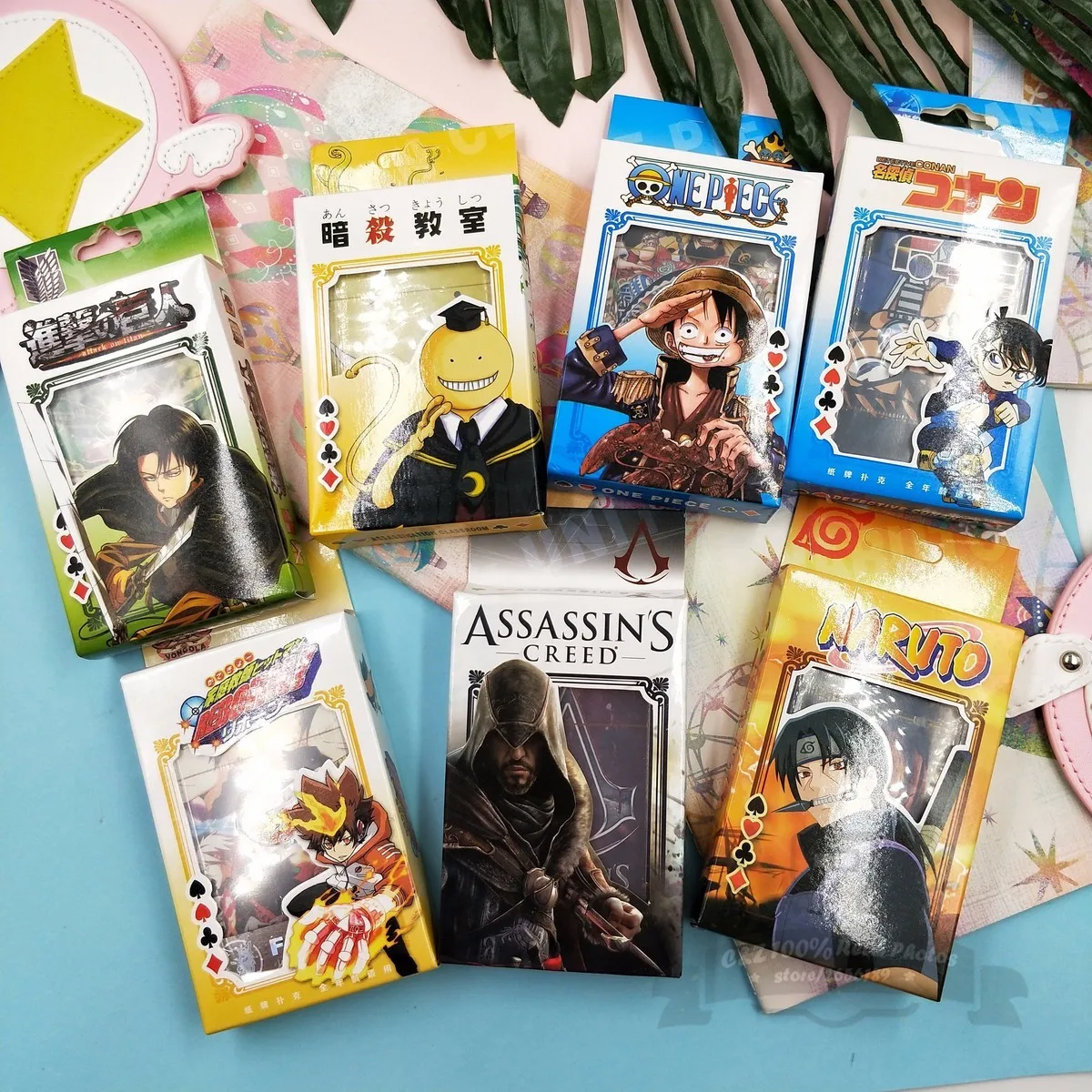 Table game Tokyo Ghoul /Shugo Chara /Hamachi /Conan/Gintama /NCartoon Poker Play Cards toy anime collectible gift