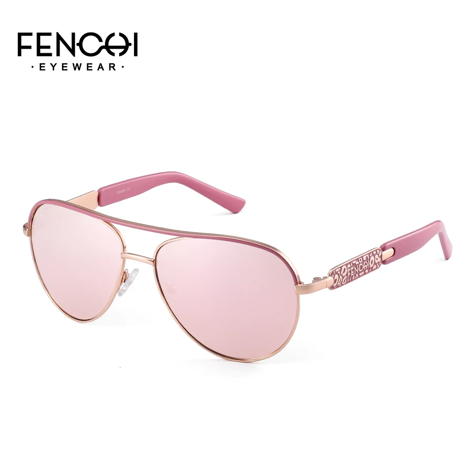 FENCHI солнцезащитные очки для женщин для вождения пилот дизайн люксовый бренд оттенки розовые зеркальные Модные солнцезащитные очки oculos de grau feminino - Цвет линз: C4