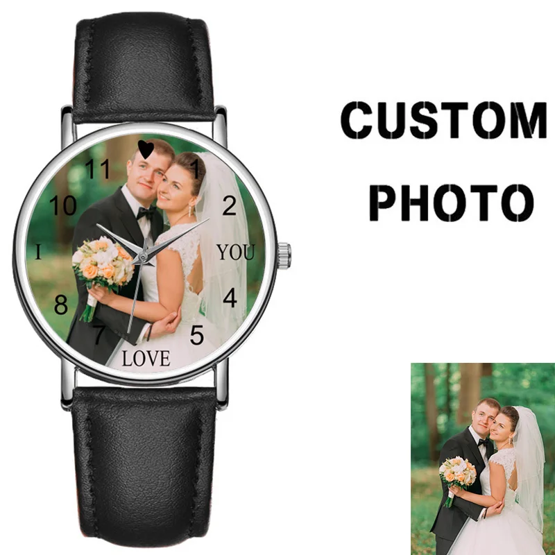 

C-0000 Custom Your Own Creative Men Gift Watch Blank Dial Photo Lovers Watch Women's Watches OEM Customized Clock Personalized