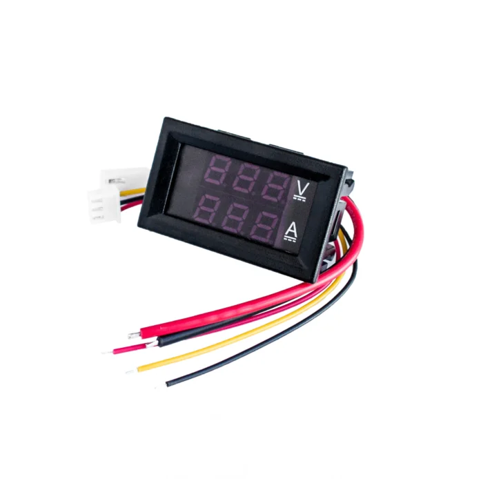 

DC 0-100V 10A Digital Voltmeter Ammeter Dual Display Voltage Detector Current Meter Panel Amp Volt Gauge 0.28" Red Blue LED