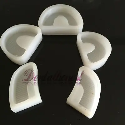 Koop 5 Stks set Dental Lab Gereedschap Silicone Rubber Base Mallen Gips Gips Carving Model Voormalig Base Molds Met Zonder Tonguel
