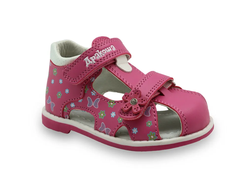 Apakowa/Обувь для девочек из искусственной кожи; летние сандалии для маленьких девочек; нескользящая обувь для малышей; детская обувь