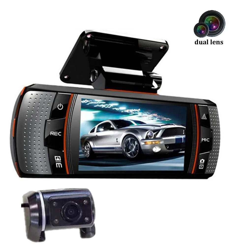 Автомобильный видеорегистратор Allwinner A1 с двумя объективами, 170 градусов, 2,7 дюймов, ЖК-дисплей, ночное видение, видеокамера с камерой заднего вида