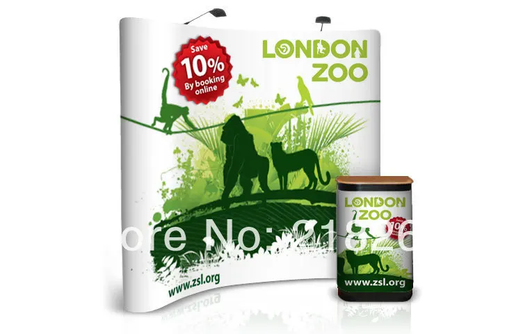 

3X4 Straight Pop up Stand, Line Pop up Banner Stand, Backdrop Banner, Exhibition Booth / Trade Show Booth Backdrop