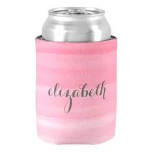 Красивый акварельный розовый Ombre женственный вензеля имя может охладитель невеста душ сувениры пользовательских может охладители подарки на день рождения для девочек