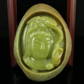 

Wholesale 1X Hand Carved Buddha Avatar Fluorite Pendant Necklace Random