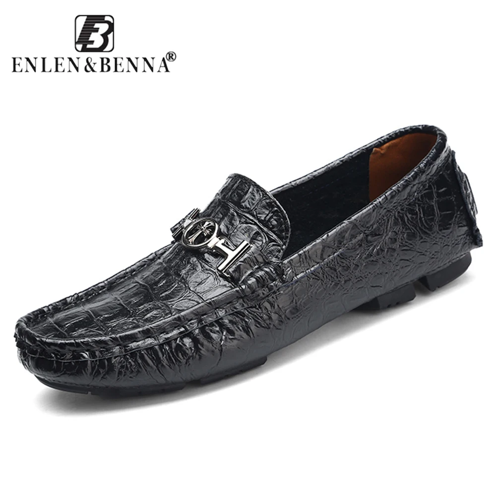 

Men's Casual Shoes Slip-On Spring and Autumn Leather Fashion Loafers Comfortable and Breathable Zapatos Chaussure Hombre Sapato
