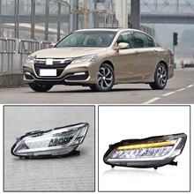 Capqx 2 шт. для Honda Accord светодиодный фары головного света лампы сборки LED DRL Объектив Двойной Луч H7 HID bi Xenon