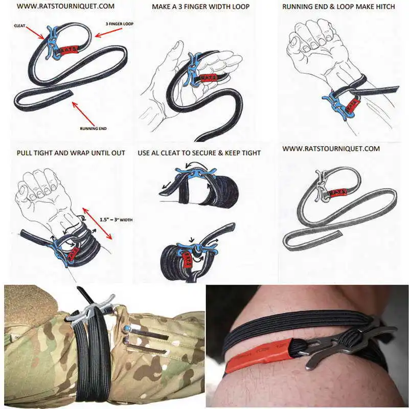 

Outdoor Camping Survival EDC Elastic Rope Fast Tourniquet Tactical Gear Tool Free Shipping
