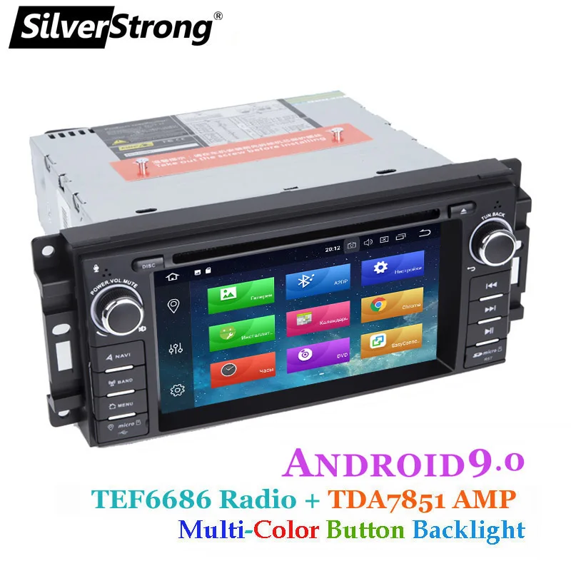 SilverStrong 8 ядерный 4G+ 64G Android9.0 автомобильный DVD для Jeep Cherokee 2009 2008 2010 Wrangler автомобильный стерео для Dodge радио для Chrysler