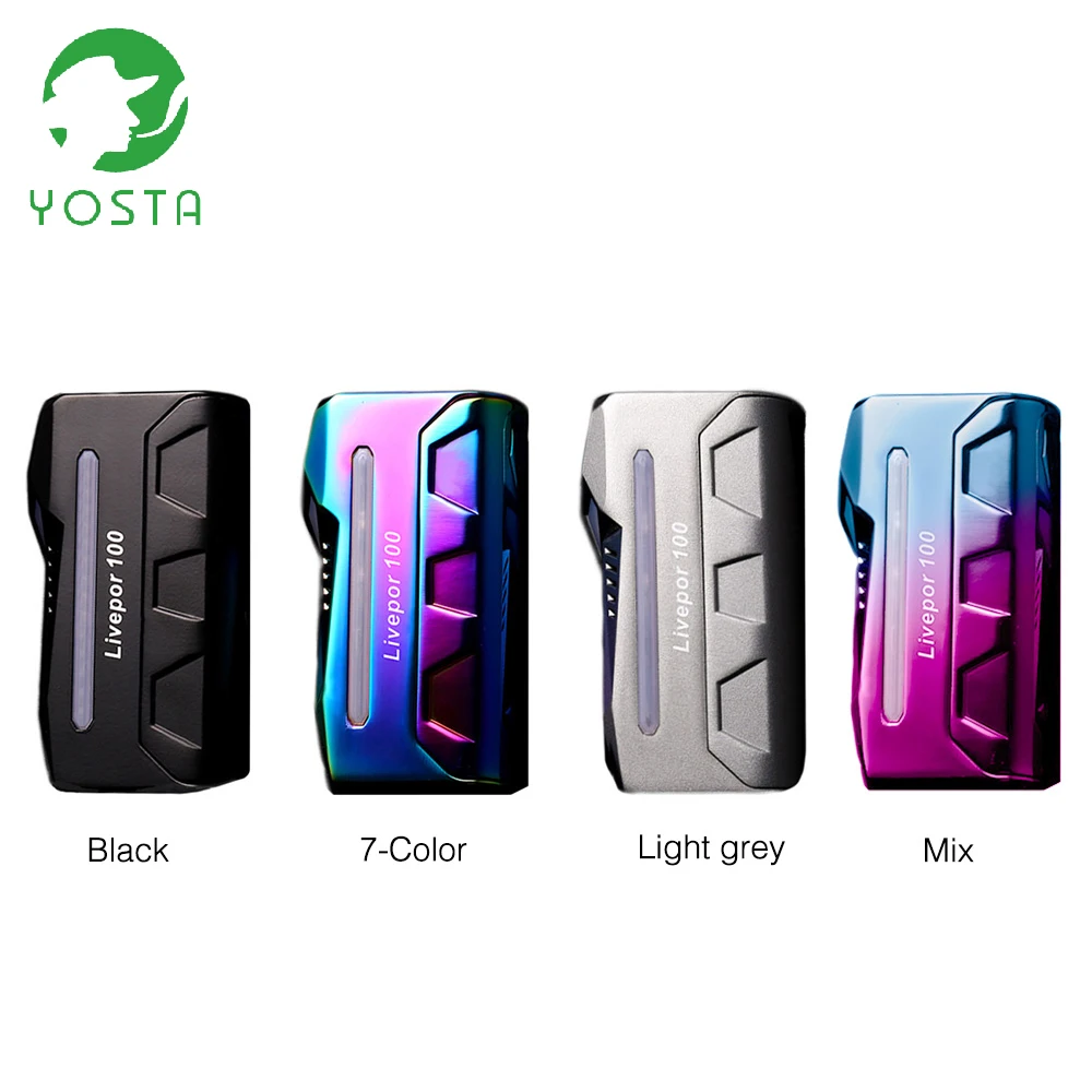 

Original 100W Yosta Livepor Box MOD with 0.01s Fast Firing Speed &0.96-inch Colorful Display Screen E-cig Vape Mod VS LUXE Mod