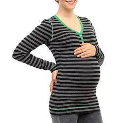 2018 Весна Беременность Для женщин футболку Грудное вскармливание Рубашки для мальчиков кормящих Топы корректирующие беременных плюс