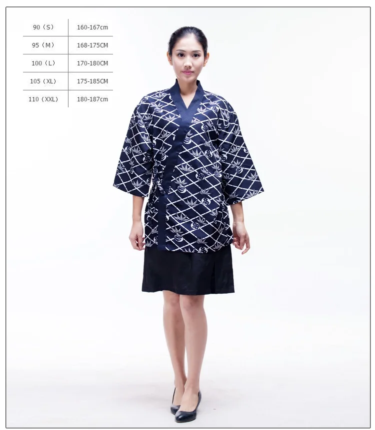 (10sets-Hat-Apron-Shirt) Японский Национальная кухня кухонные рабочая одежда японские суши кимоно комбинезоны ресторан официант Униформа по