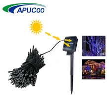 Светодиодный светильник на солнечных батареях 7 м 12 м 22 м светодиодный светильник на солнечных батареях s Сказочный праздничный светодиодный светильник для рождественской вечеринки водонепроницаемый садовый светильник