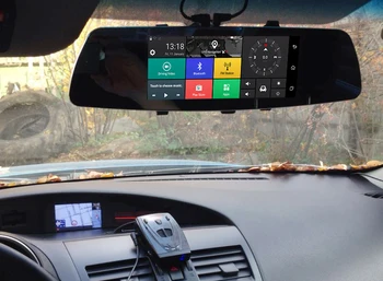 

7 inch 1080P car rearview mirror Car Dvr full HD 1080p car driving video recorder camera car reverse image dual lens dash cam