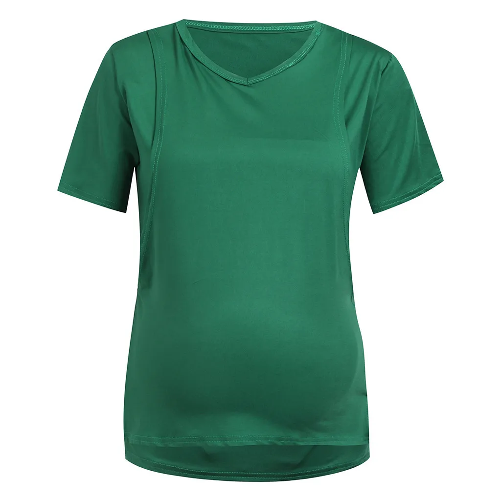 Vetement femme женская одежда топы для беременных однотонные футболки с короткими рукавами для беременных кормящих детей ropa de mujer