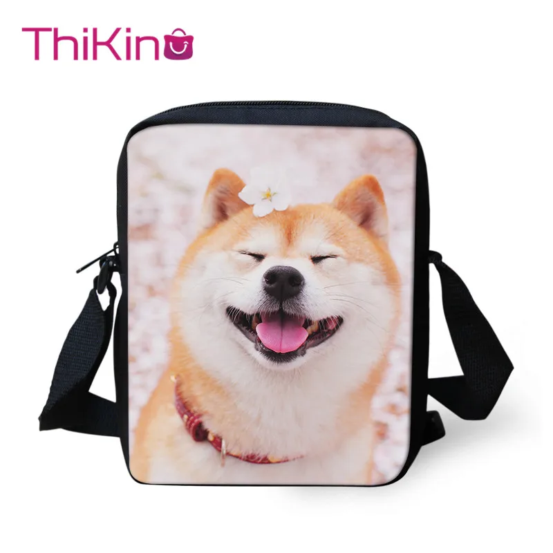 

Thikin Shiba Inu Smile Puppy Shoulder Messenger Bag Crossbody Phone Bag for Boys Phone Bag Shopping Bags Mochila Infantil
