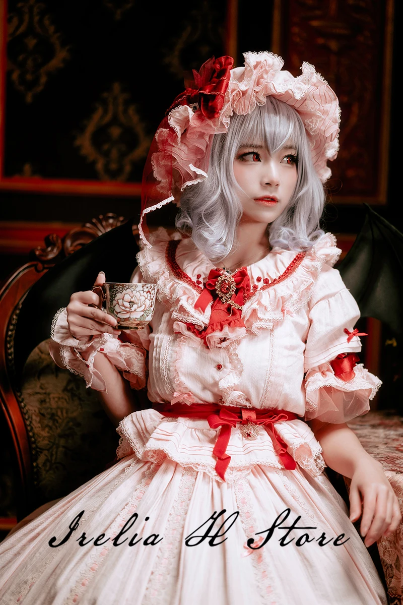 {Сток Ограниченная серия} Remilia Touhou Project cosplay Remilia Scarlet cosplay платье женское Ограниченная серия