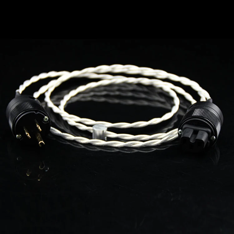 

Free shipping Crystal cable referenca Cable power Cable with US /EU power connectors plug 2m