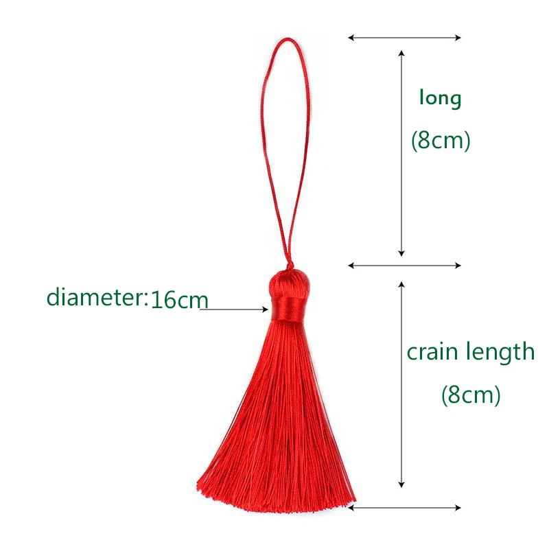 8 см fat tassel висячая веревка бахрома для шитья шторы одежда для дома бижутерия для декорирования ремесла аксессуары декоративный ключ 2 шт./партия