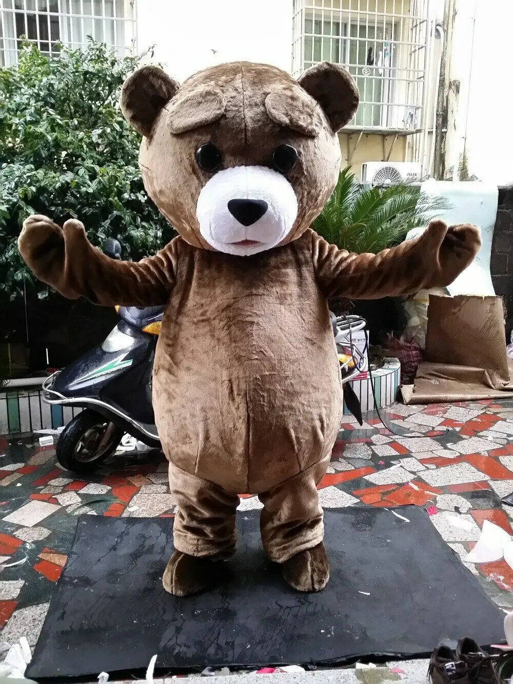 Костюм талисмана медведя костюм для косплевечерние наряд игр реклама Хэллоуин