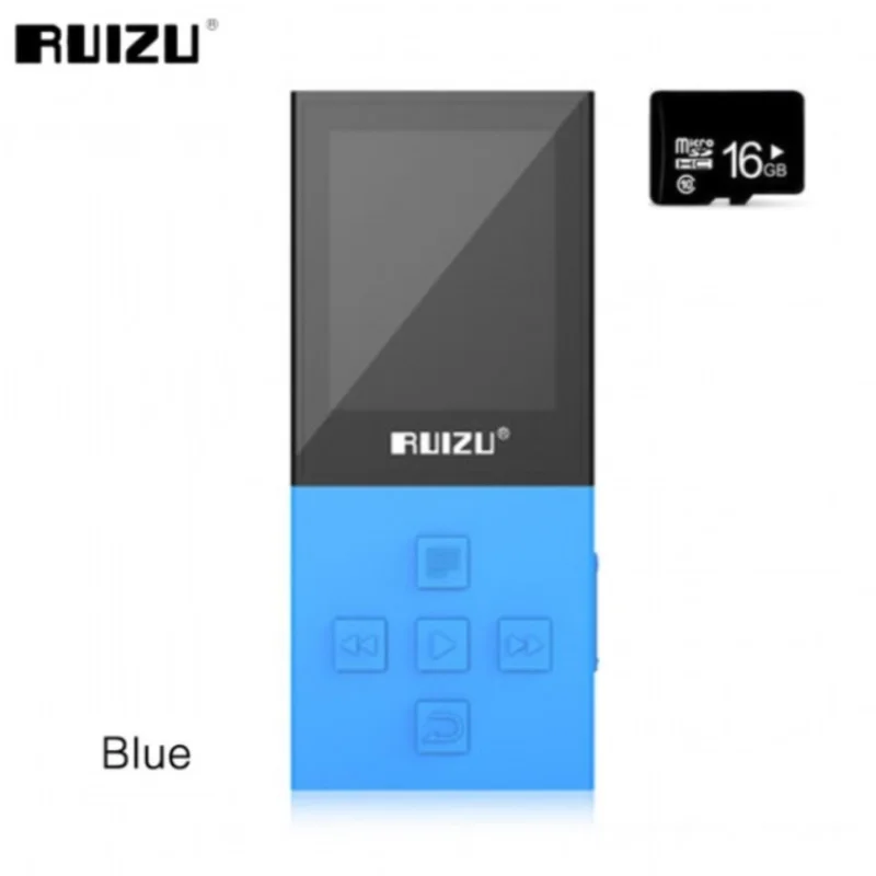 Bluetooth 4,0 MP3 RUIZU X18 Спортивный MP3 плеер с 8G может играть 100 часов Высокое качество без потерь рекордер FM Bluetooth 4,0 - Цвет: blue with 16gb