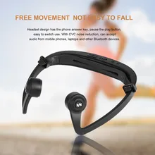 Горячие Ушные крючки костной проводимости Bluetooth 4.2 спортивные наушники с микрофоном регулируемое оголовье для смартфонов IOS и Android