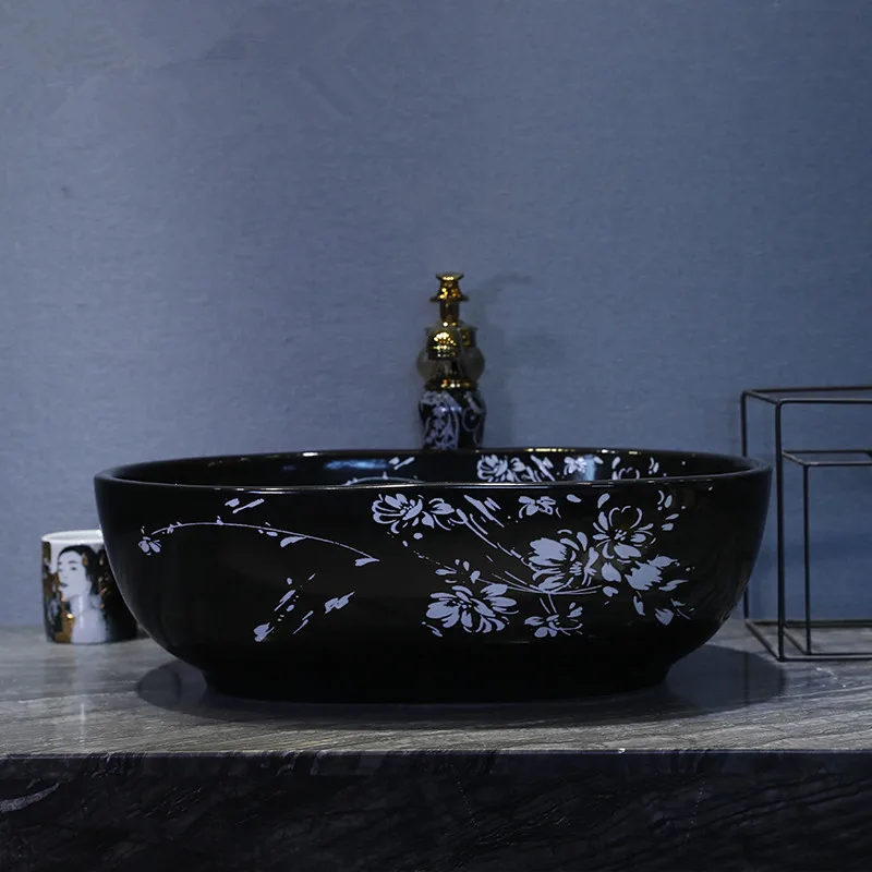 Chinese wash basin sink bathroom sink bowl countertop Ceramic wash basin bathroom sink bowl (4)