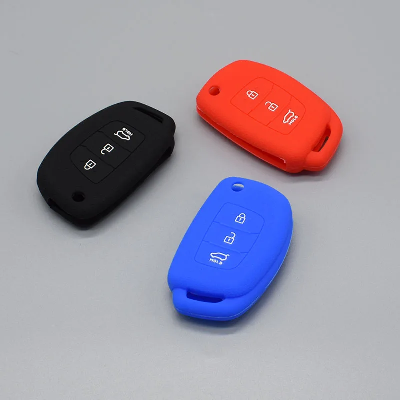 

Car styling for HYUNDAI SantaFe SONATA Elantra Verna MISTRA IX30 IX35 IX45 key protection Silicone Key Cover Car Keychain