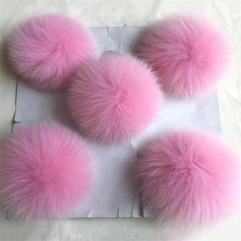 

Hot Sale 100% Natural Fox Fluffy Fur Pompons Hats DIY Real Fur Big Ball Fluffy Dyeing Pom Pom Ponpon For Caps Beanies 13-14cm