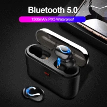 ROCK Bluetooth 5,0 наушники HBQ TWS Беспроводные спортивные наушники с громкой связью 3D стерео игровая гарнитура с микрофоном 1500 мАч зарядная коробка