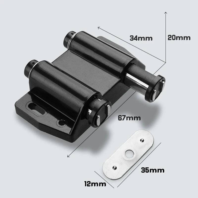 Двойная защелка для шкафа, кухонная дверная пробка, мягкая, тихая, закрывающая, Магнитная защелка, для открытия, заслонка, буферы для мебельного Оборудования