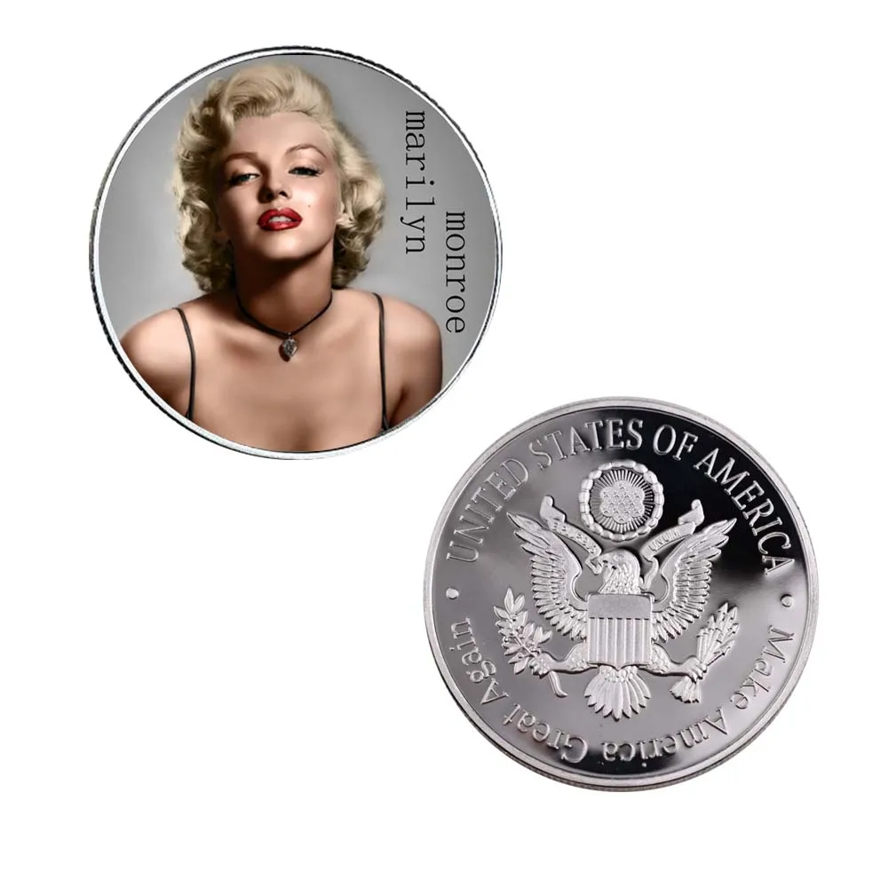 7pcs Michael Jackson 999.9 Silver Plated Metal Coin Decorative Gift Coin Crafts