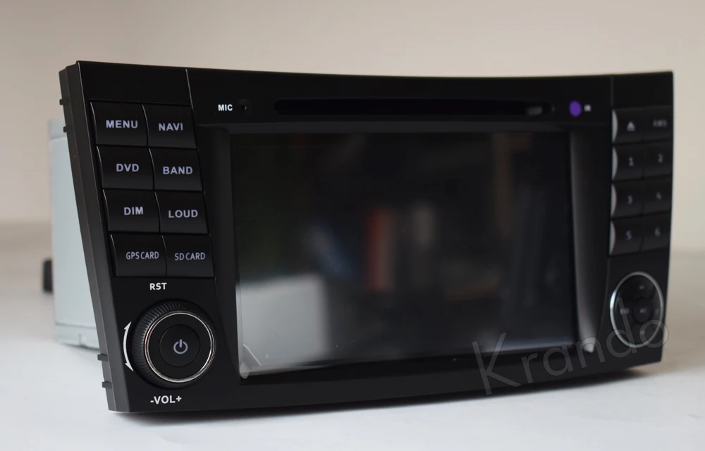 Best Krando 7" Android 8.1 car navigation multimedia system for Benz E-class W211 2002-2008 audio radio gps dvd player WIFI 3G DAB+ 14