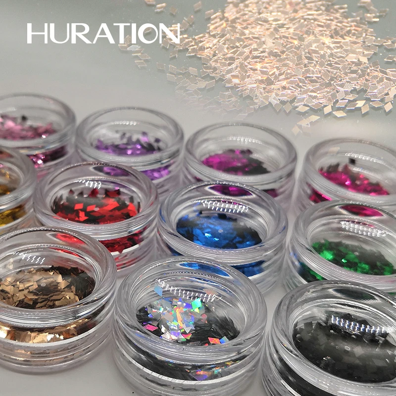 Hutation 3d блеск для ногтей 1 коробка гвозди украшения смешанный цвет блёстки