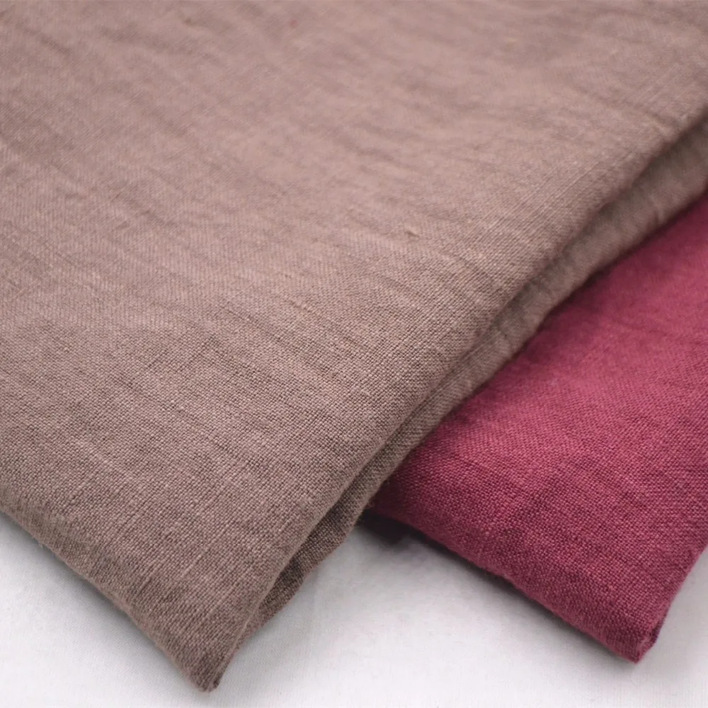 

Pure Linen Fabric 14 Linen Water Wash Cloth Rain Lotion Spring/Summer Upscale Women's Pants fabrics-175gsm