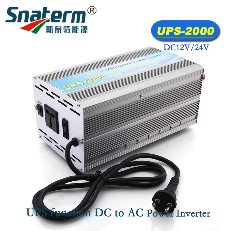 

UPS-2000 2000Watts DC12V 24V AC 220V Modified Sine Wave Power Inverter converter With AC Battery Chargers & UPS power supply