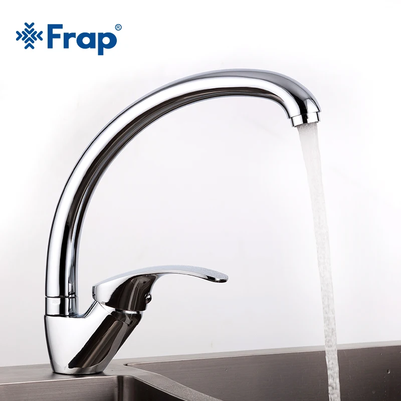 FRAP Big promotion Zinc alloy deck mounted kitchen sink faucet Cold and Hot Water Tap 360 Degree Swivel mixer faucets torneira