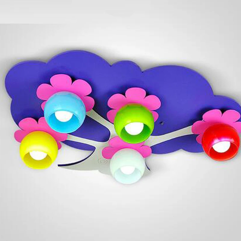 

Ceiling light cute modeling lights creative children lights purple flowers flowers baby bedroom lights CL ET2