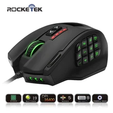 Rocketek GamKoo series 50 to 16400 DPI High Precision Laser MMO Gaming Mouse for PC 19