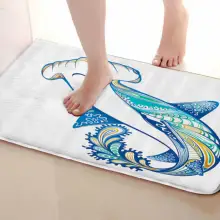 Коврик для ванной комнаты в рыбий стиле, Забавный Противоскользящий коврик для ванной, аксессуары для душевой занавески, соответствующие вашей душевой занавеске