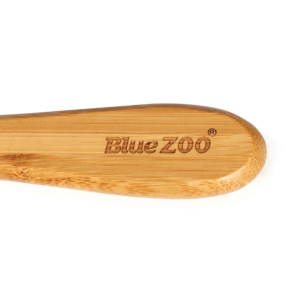 Синяя зоо натуральная бамбуковая расчестка для волос Массажная щетка с подушечкой, наполненной воздухом бамбуковая щетина шпильки Антистатическая расческа