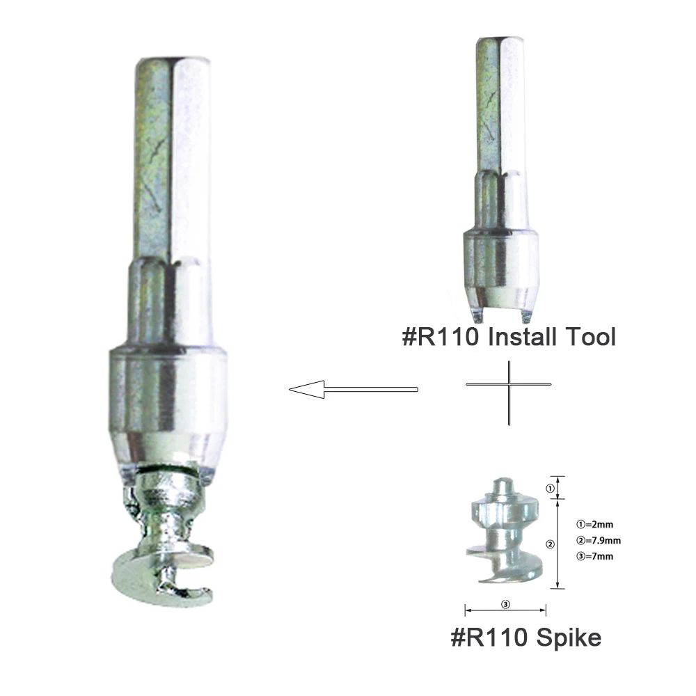 Пункт# R110 шипы установочные инструменты Винт снег шипы вставки колеса шины шпильки Автомобиль Грузовик Мотоцикл шины зима