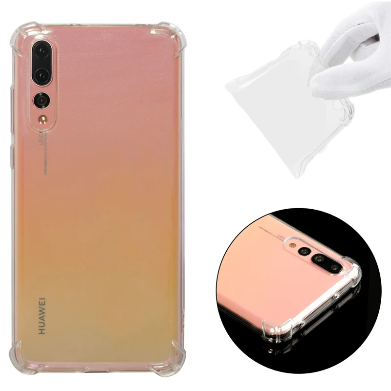 

Ultrathin Anti-knock Soft TPU Silicone Clear Case Crystal Phone Back Cover Shell Coque Funda for HUAWEI P20 Lite nova 3e P20 Pro