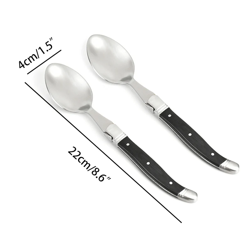 laguiole balck wood dinner spoon  (4)