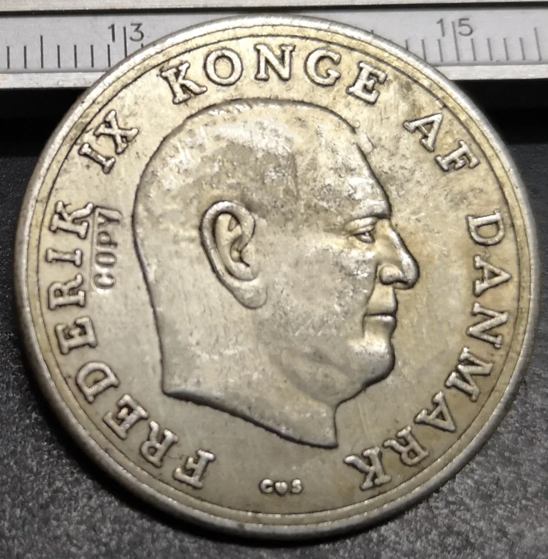 1961 Дания 5 крон-Фредерик IX Посеребренная копия монет | Дом и сад