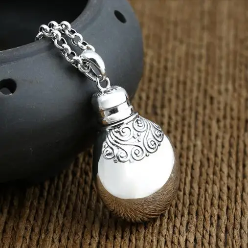 Подвеска тибетская из серебра 925 пробы в виде шкатулки|tibetan gau|prayer boxbox pendant |