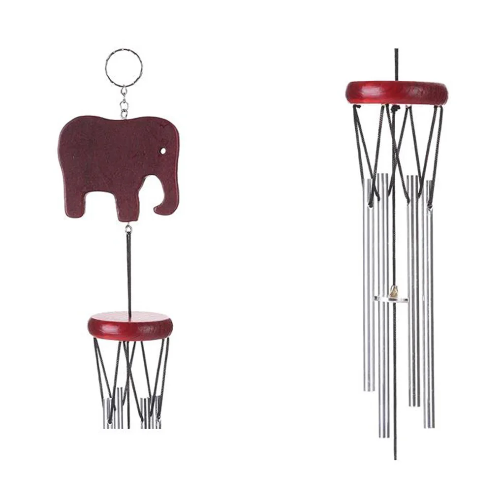 Wooden Elephant Copper Pipe Wind Chimes Christmas Living ...