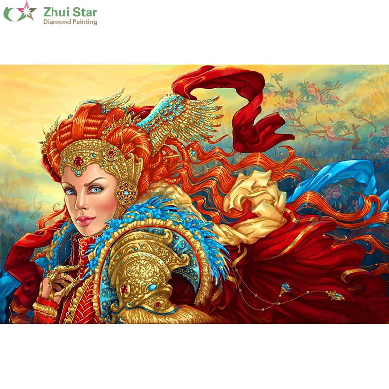 

2017 diy diamond painting cross stitch "Hua Mulan" diamond embroidery full round diamond mosaic mosaic embroidery