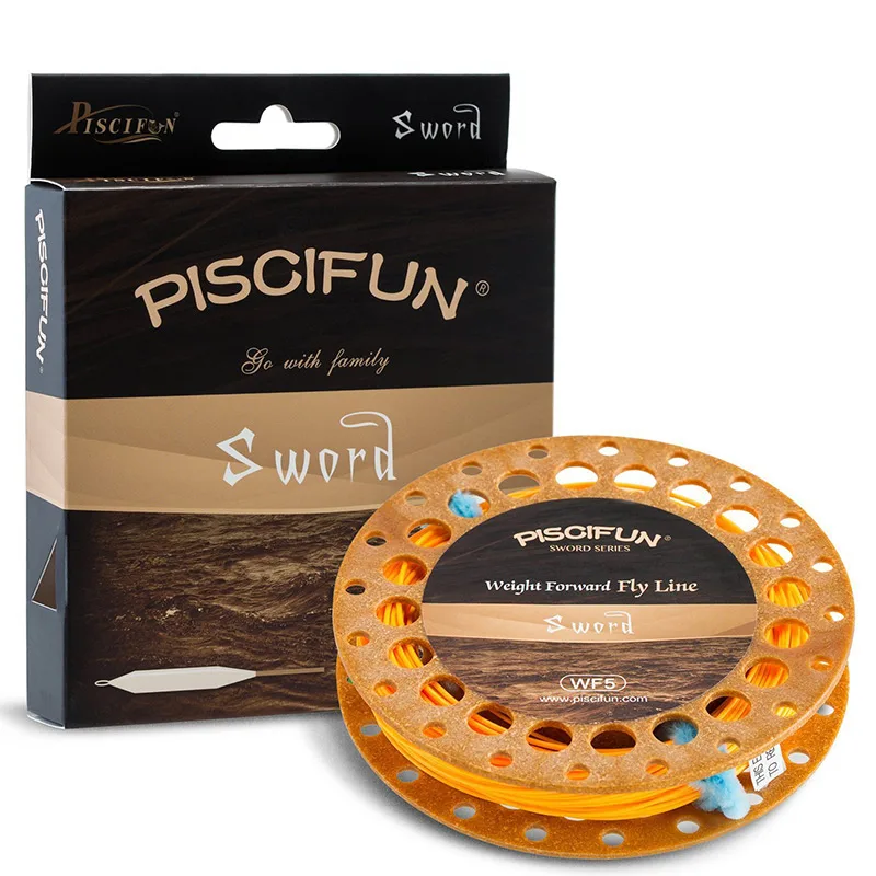 Piscifun Sword Fly Line Вес вперед 90/100FT плавающая Летающая рыболовная леска со сварной петлей WF3/4 5/6 7/8wt Летающая леска - Цвет: Orange